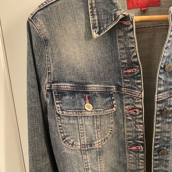 fcuk cropped jean jacket (M) - Picture 5 of 11